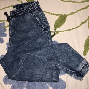 Denim color Abercrombie joggers